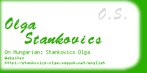 olga stankovics business card